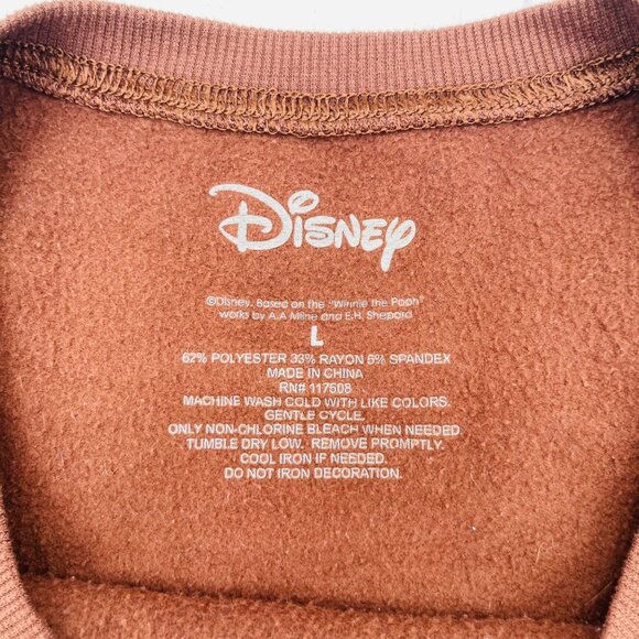 Disney Winnie The Pooh Livin Crewneck Sweatshirt Brown Women's Size XL - Picture 2 of 4